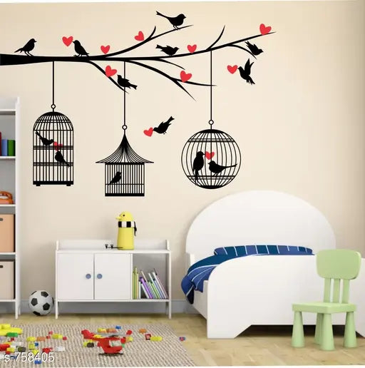 Elegant Birds with Nests Wall Sticker Collections - Creative Decor - JustHomely