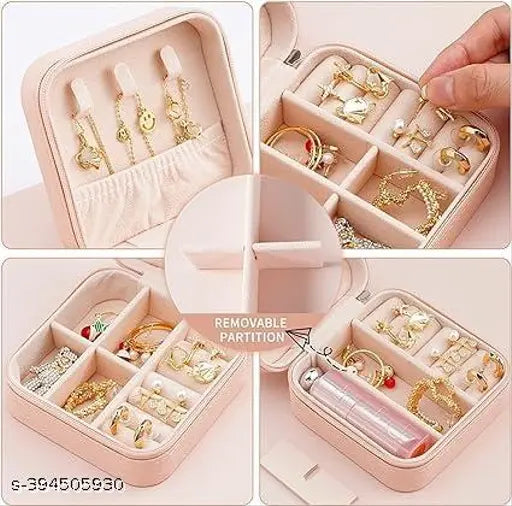 Portable Small Jewelry Box – Travel-Friendly Leather Organizer - JustHomely