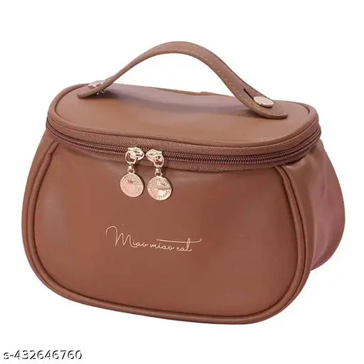 Cosmetic Organizer – Travel-Friendly Makeup Bag with Brush Holder - JustHomely