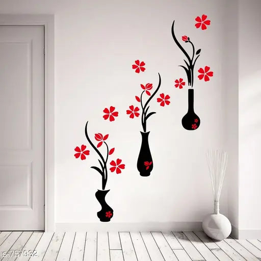 Flower Vase Wall Sticker Collection for Home & Office - JustHomely