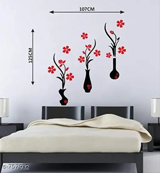 Flower Vase Wall Sticker Collection for Home & Office - JustHomely