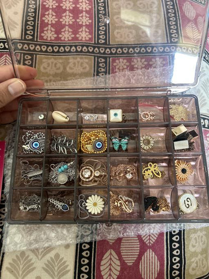 Elegant 2-Layer Acrylic Jewelry Organizer – Perfect for Earrings & Necklaces - JustHomely