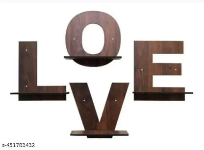 Wooden "LOVE" Wall Decor – Festive Toran, Home & Office Decoration - JustHomely