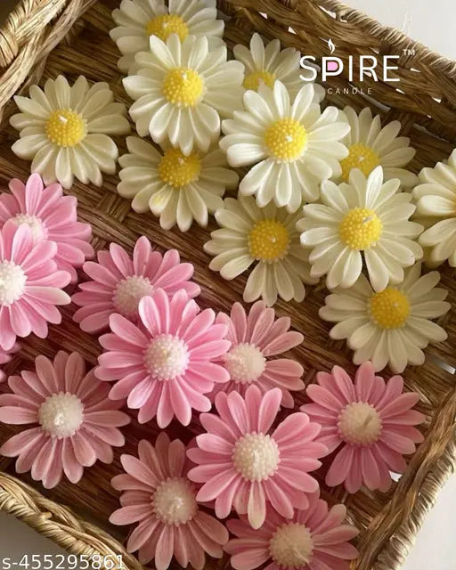 Scented Spire Sunflower Floating Candles – Handcrafted Elegance (Pack of 8) - JustHomely