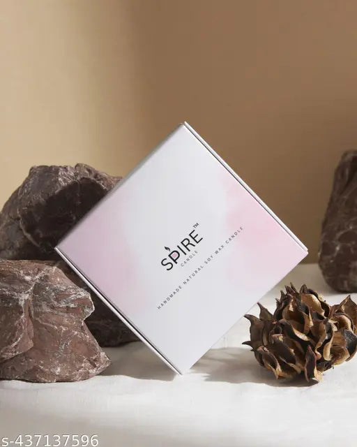 Vanilla Scented Spire White Peony Candle – Handcrafted Elegance - JustHomely