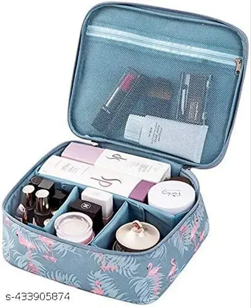 Women's Zipper Makeup Organizer – Professional Travel Cosmetic Storage Bag - JustHomely