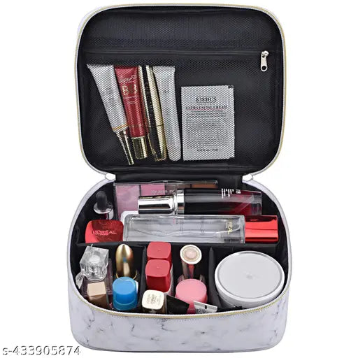 Women's Zipper Makeup Organizer – Professional Travel Cosmetic Storage Bag - JustHomely